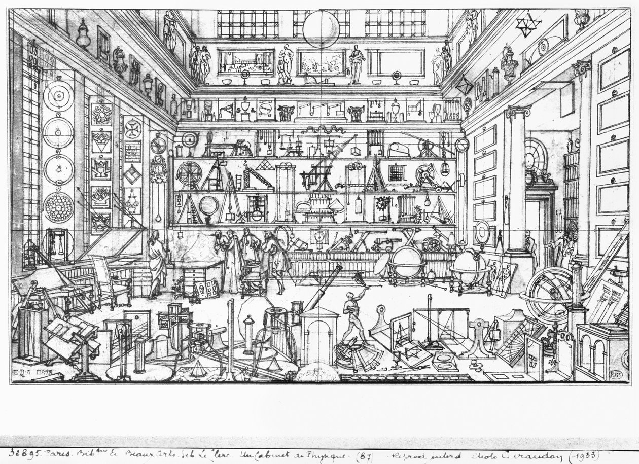 物理学のキャビネット、1687 作： セバスチャン・イ・ル・クラーク