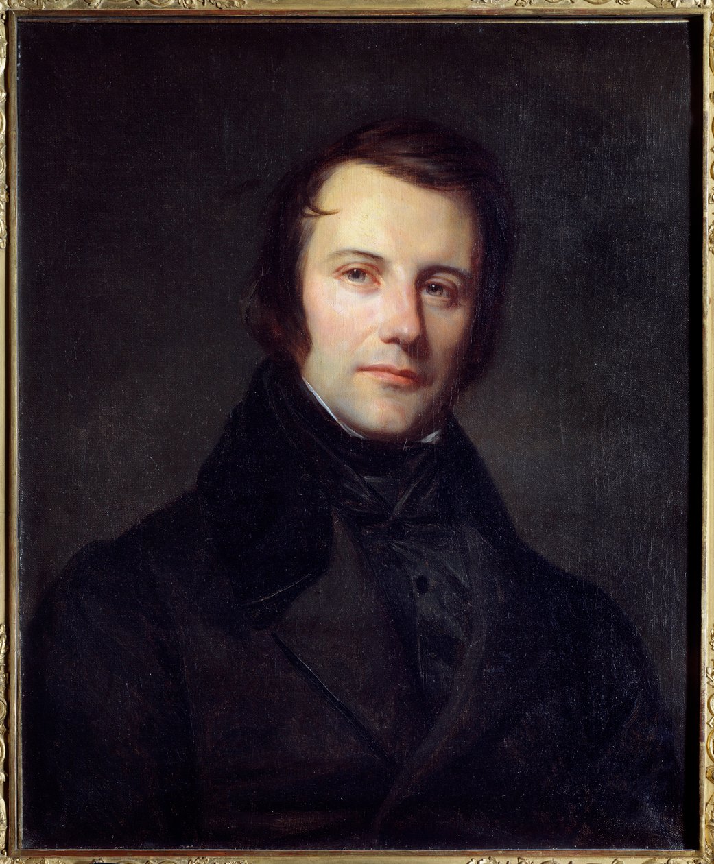 1848年に派遣されたエドガー・キネ（1803-1875）の肖像。セバスチャン・コルヌ（1804-1870）の作品 作： セバスチャン・メルヒオール・コルヌ