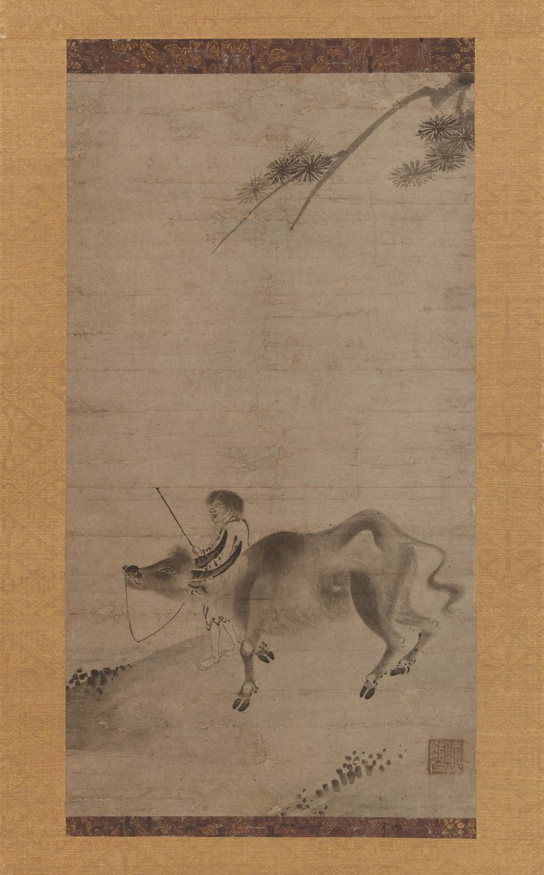 Oxherding、15 世紀前半。 作： せっきゃくし