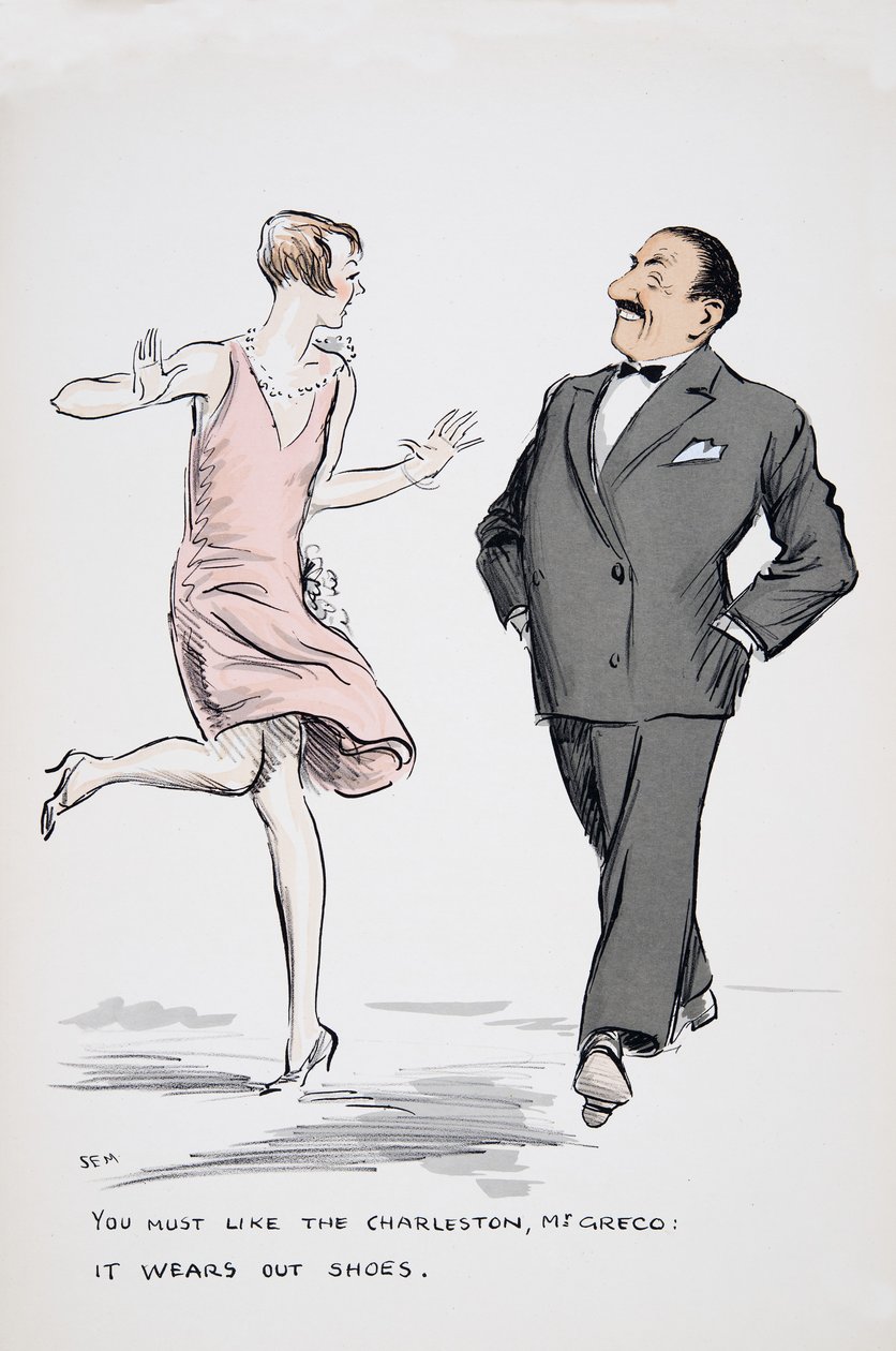 あなたはチャールストン、グレコ氏が好きです、それは靴を履いています。 1927（カラーブロックプリント） 作： セム