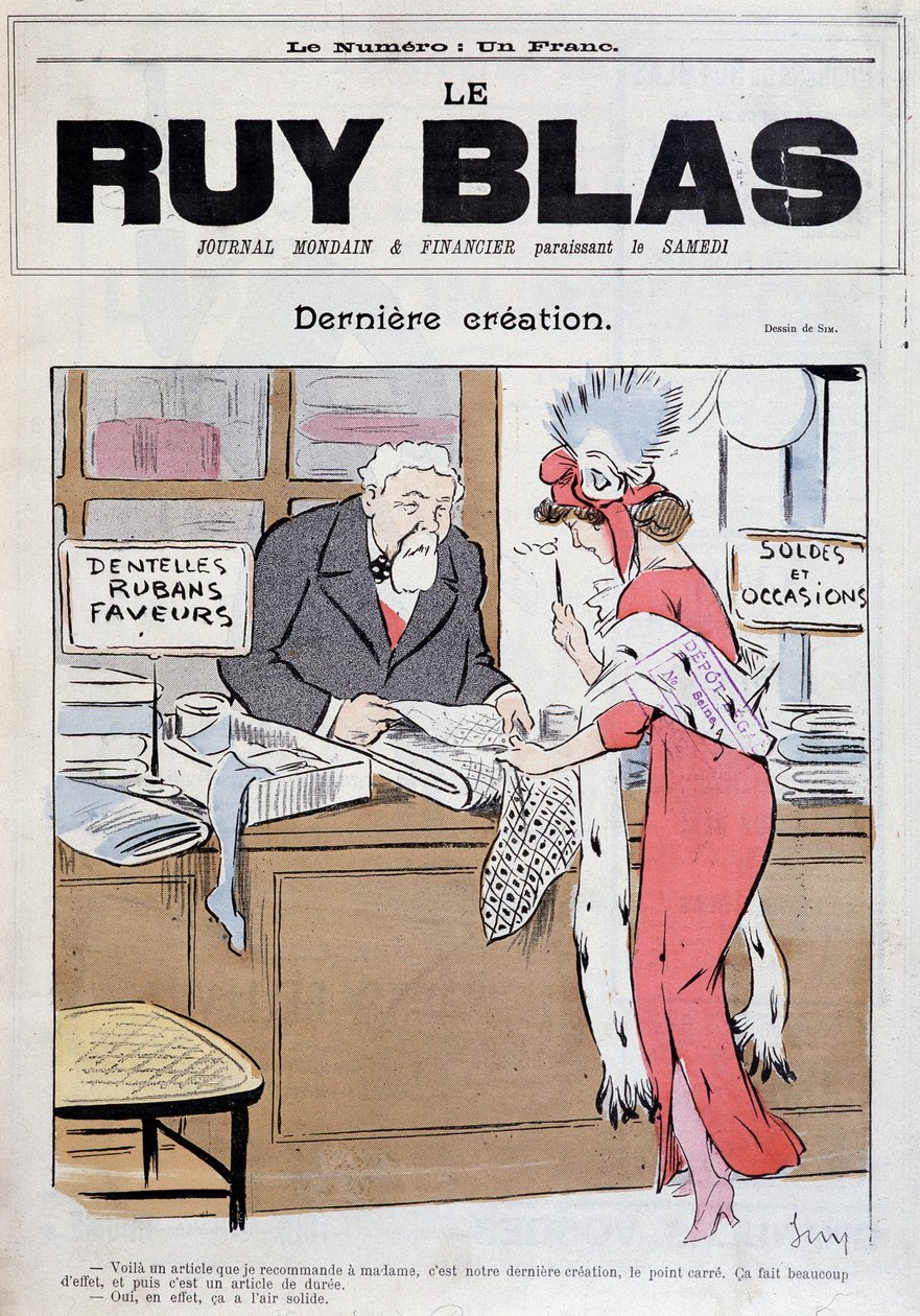 マリアンヌとポアンカレ - 1912年1月20日の「Ruy Blas」に掲載されたシムによる 作： セム