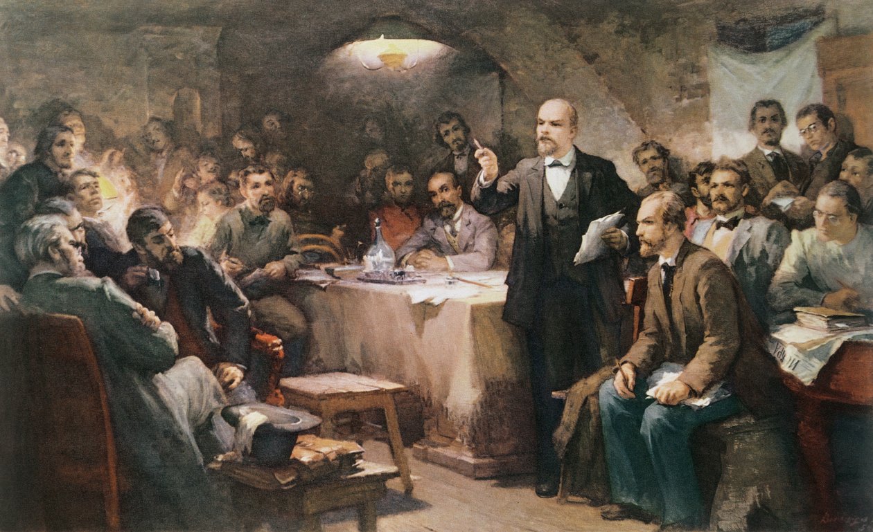 1903年のRSDRPの第2回大会でのウラジミールレーニン（1870-1924）の介入 作： セルゲイ・アルセネビッチ・ヴィノグラドフ