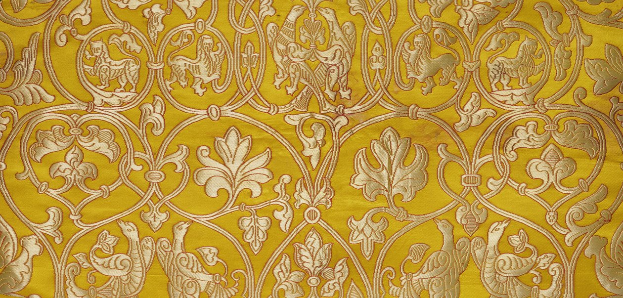 Olovyanishnikov Manufactory Gold Brocade、20世紀初頭（テキスタイル） 作： セルゲイ・ヴァシコフ