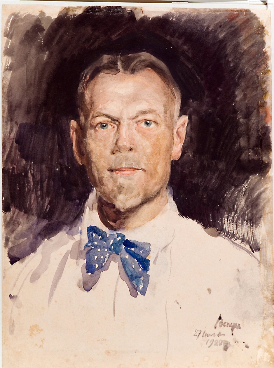 自画像 - Sergei Arsenyevich Vinogradov (1869-1938) の作品 作： セルゲイ・アルセネビッチ・ヴィノグラドフ