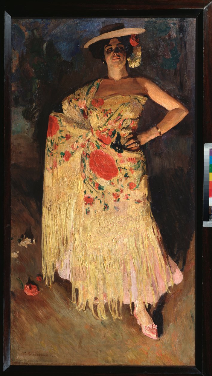 ダンサー - Sergei Arsenyevich Vinogradov（1869-1938）による絵画、キャンバスに油彩 作： セルゲイ・アルセネビッチ・ヴィノグラドフ