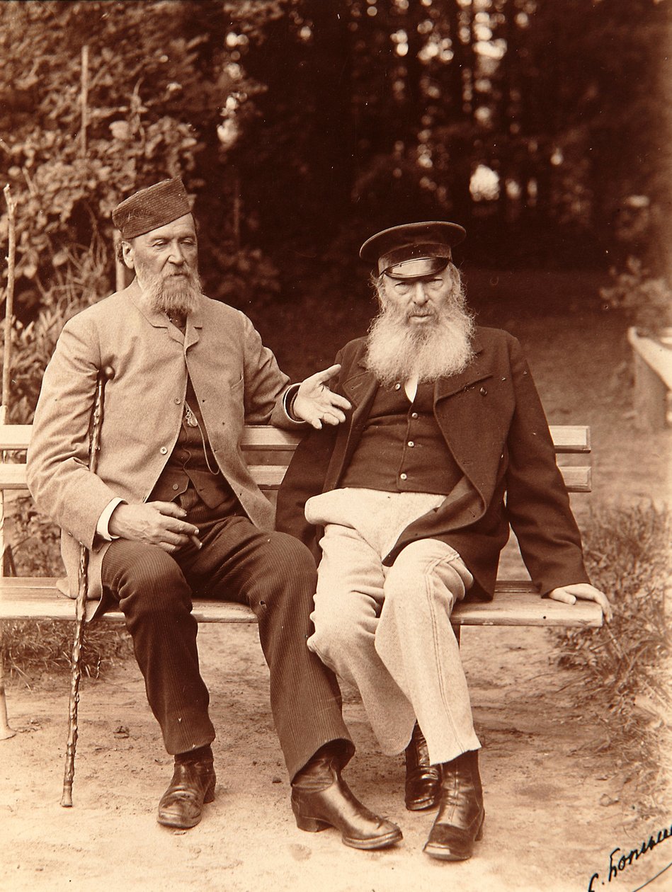 Die Dichter Jakow Petrowitsch Polonski und Afanassi Afanassjewitsch Fet von Sergei Dmitrievich Botkin