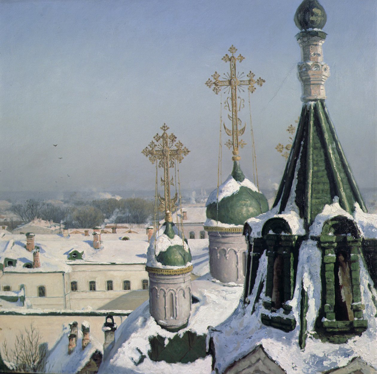 1878年モスクワ絵画学校の窓からの眺め 作： セルゲイ・イワノビッチ・スヴェトスラフスキー