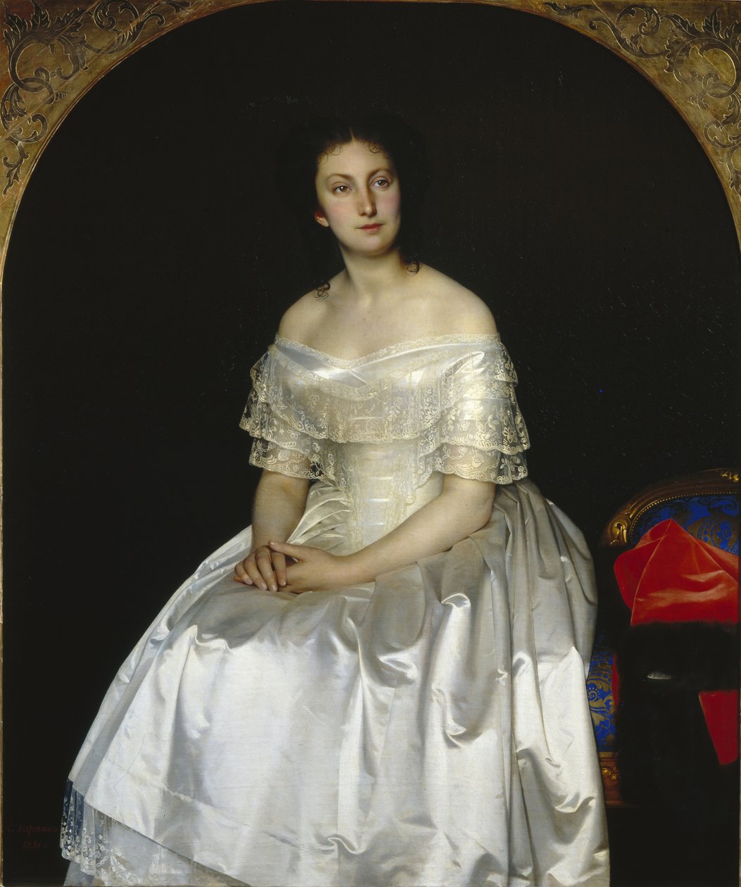 マリア・ヴァシリエフナ・ボロンツォワ王女の肖像 1819～1894年、1851年 作： Sergei Konstantinovich Zaryanko