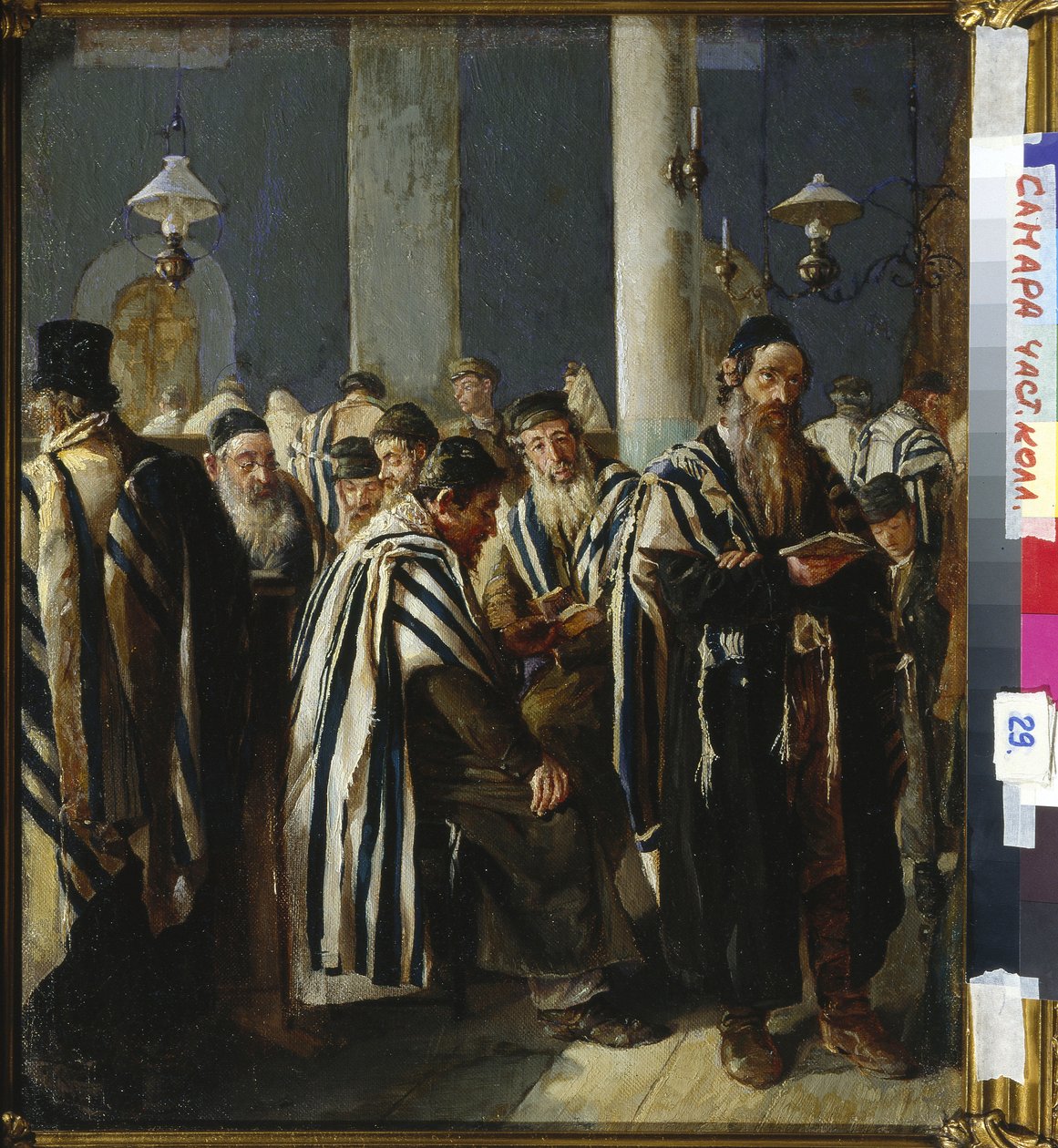 Chabbat - Shabbat Prayer par Yuzhanin, Sergei (Sergey) Nikitich (1862-1933).キャンバスに油彩、サイズ：47x40,5 作： セルゲイ・ニキティッチ・ユザニン