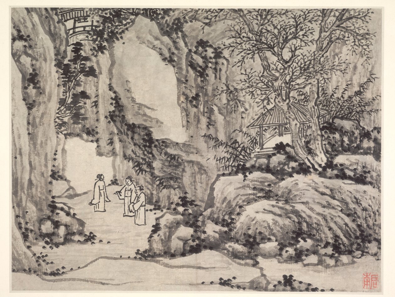 蘇州虎丘十二景：剣泉、虎丘 作： 沈周