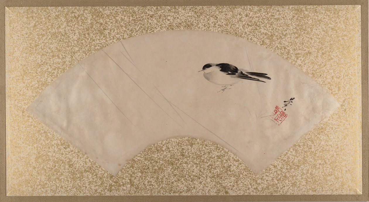 鳥、19世紀後半。 作： 柴田絶心