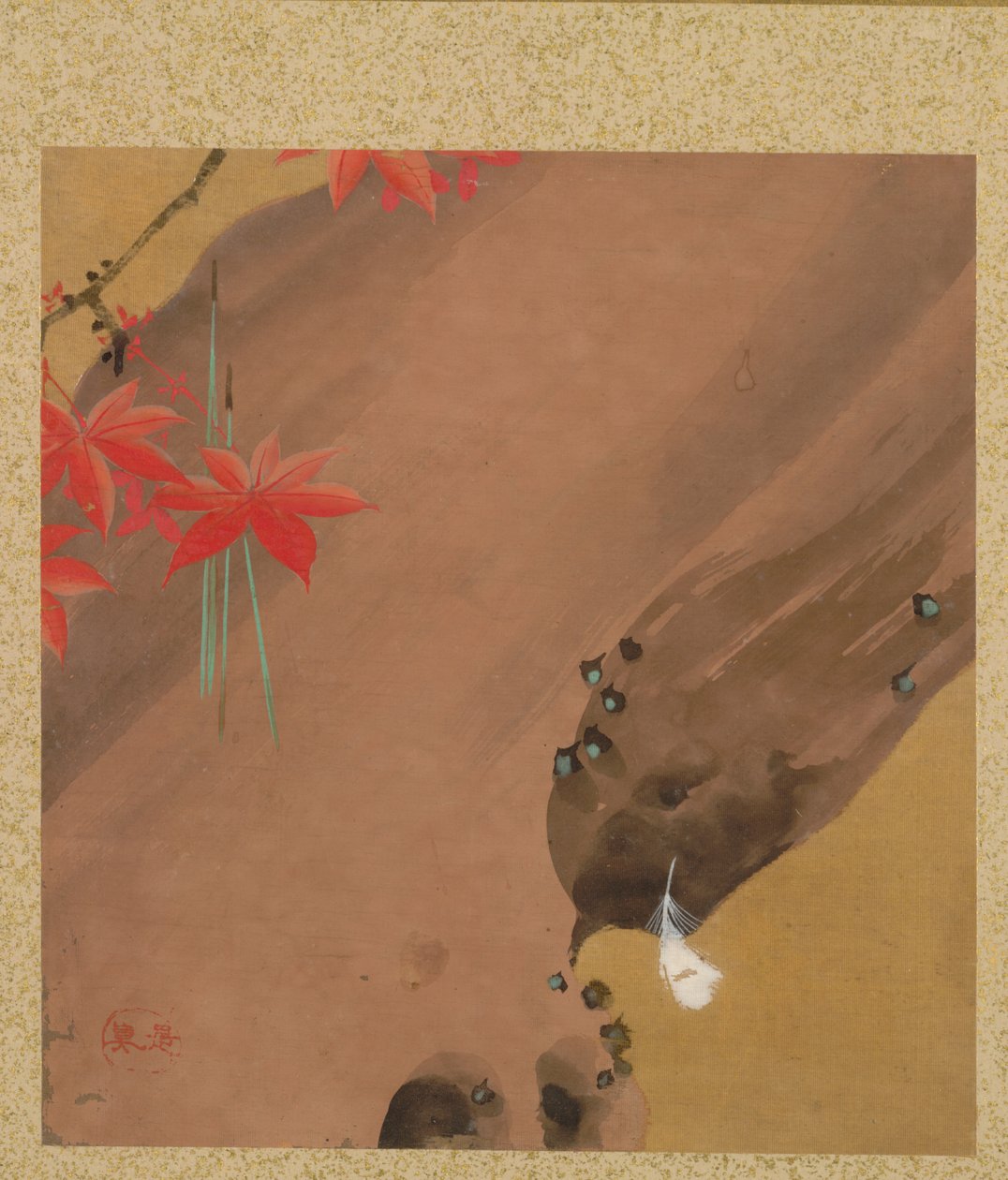 是心上人画帖 紅葉と羽 作： 柴田絶心