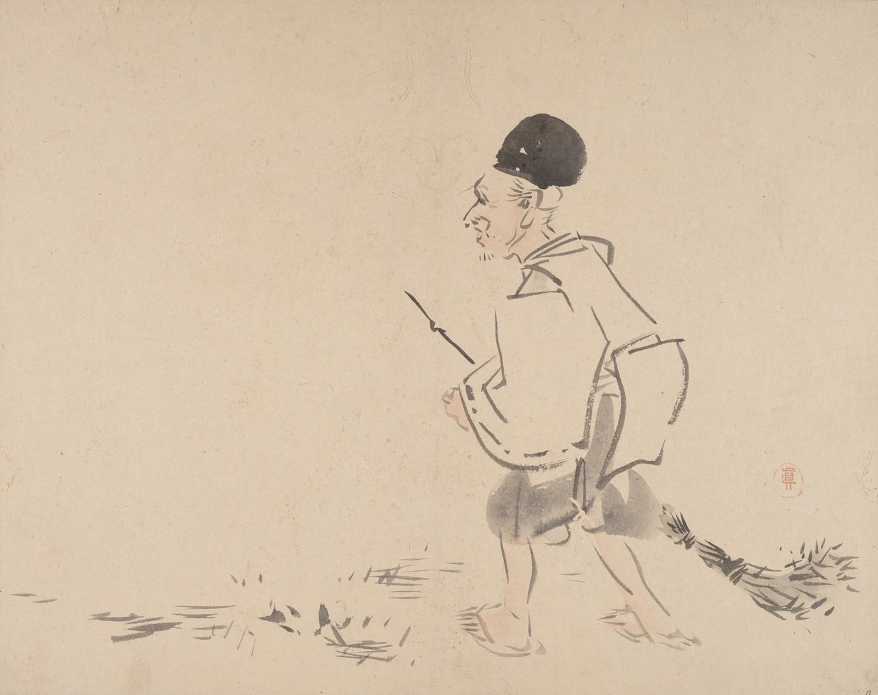 絵画、19世紀。 作： 柴田絶心