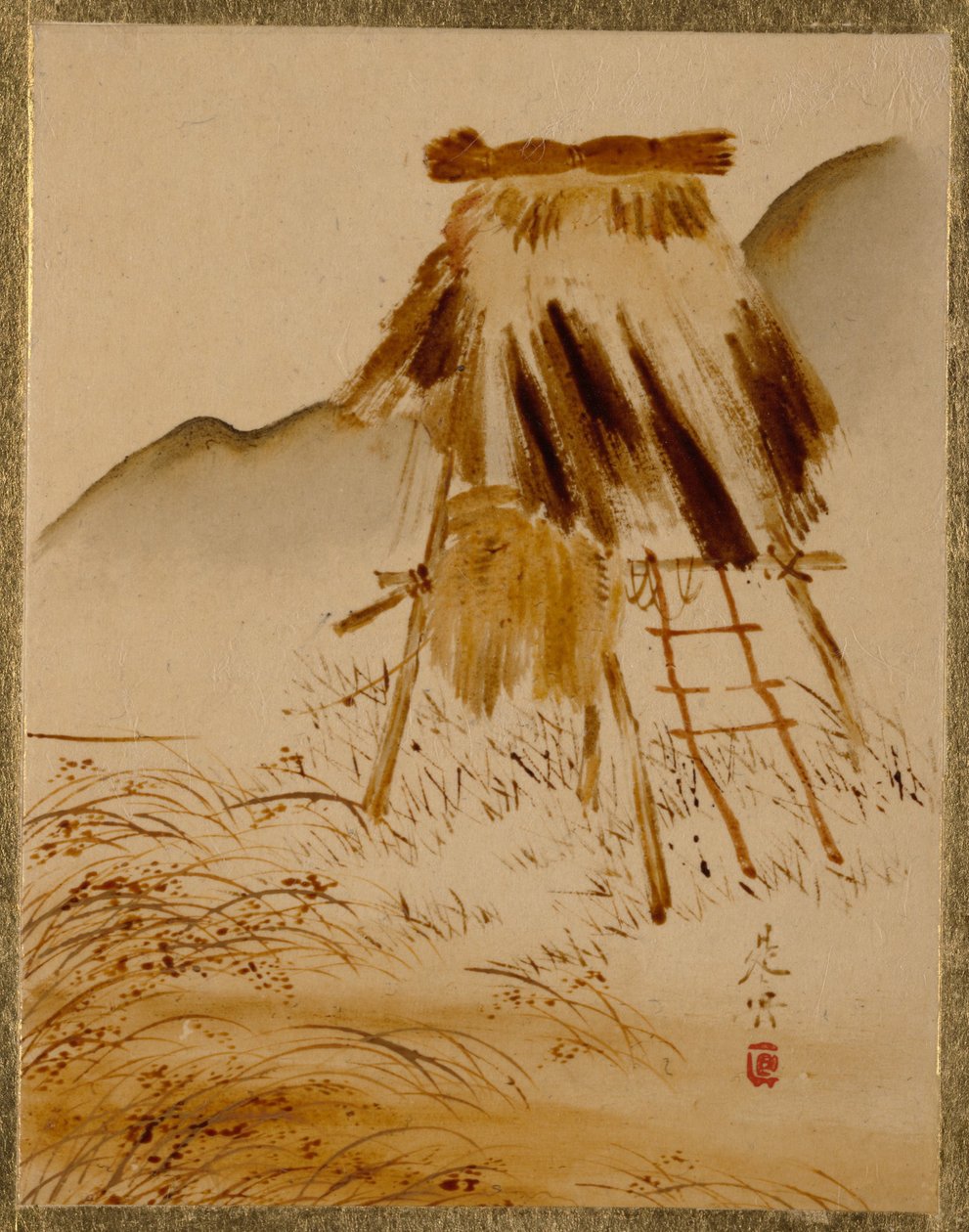 稲干し台 作： 柴田絶心