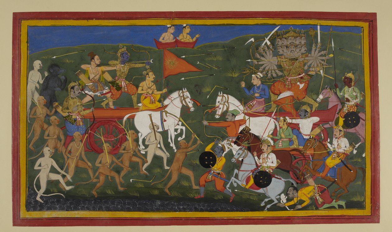 ラーマとラーヴァーナの激しい戦い、ラーヴァーナの敗北の予兆 作： 