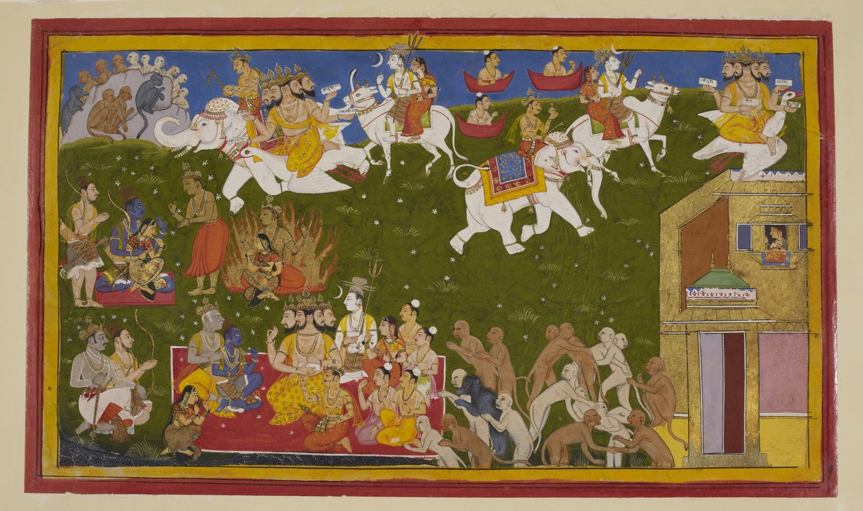 シーターは火によって彼女の純潔を証明し、神々とダーシャラータはそれを肯定し、倒れた猿は復活する。 作： 