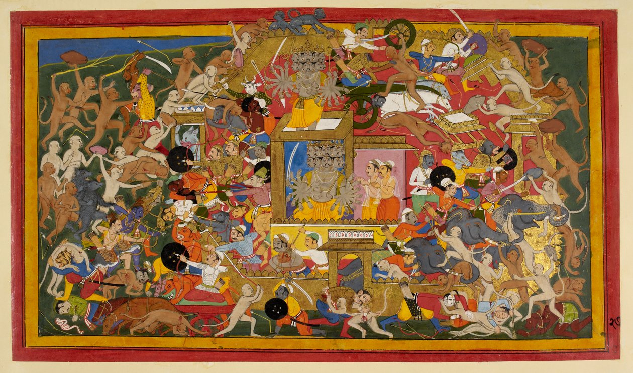 ランカ包囲戦 1653年頃 （不透明水彩・金・紙） 作： 