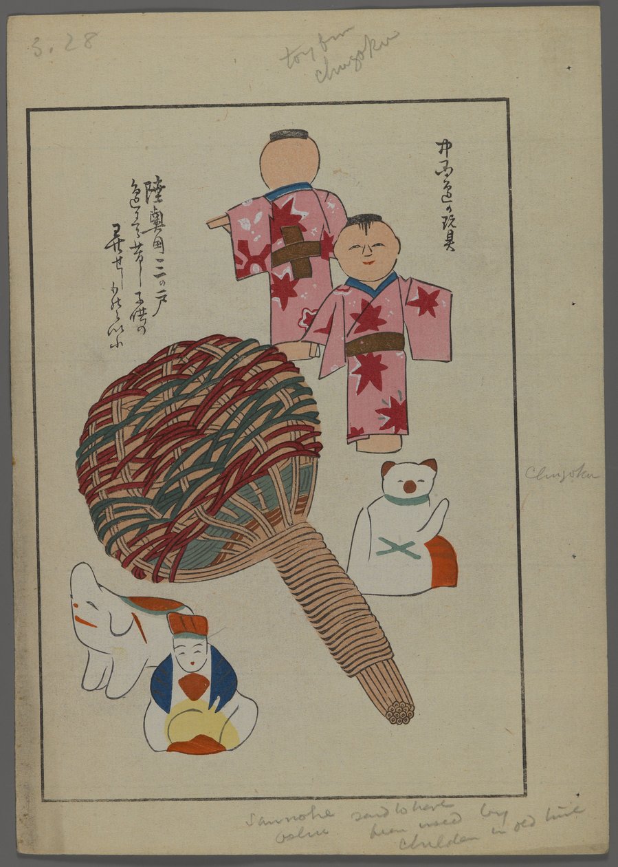 日本のおもちゃ、清水清風の海の友（A Childs Friends）、1891-1923年。ガラガラ、置物。 作： 清水誠風