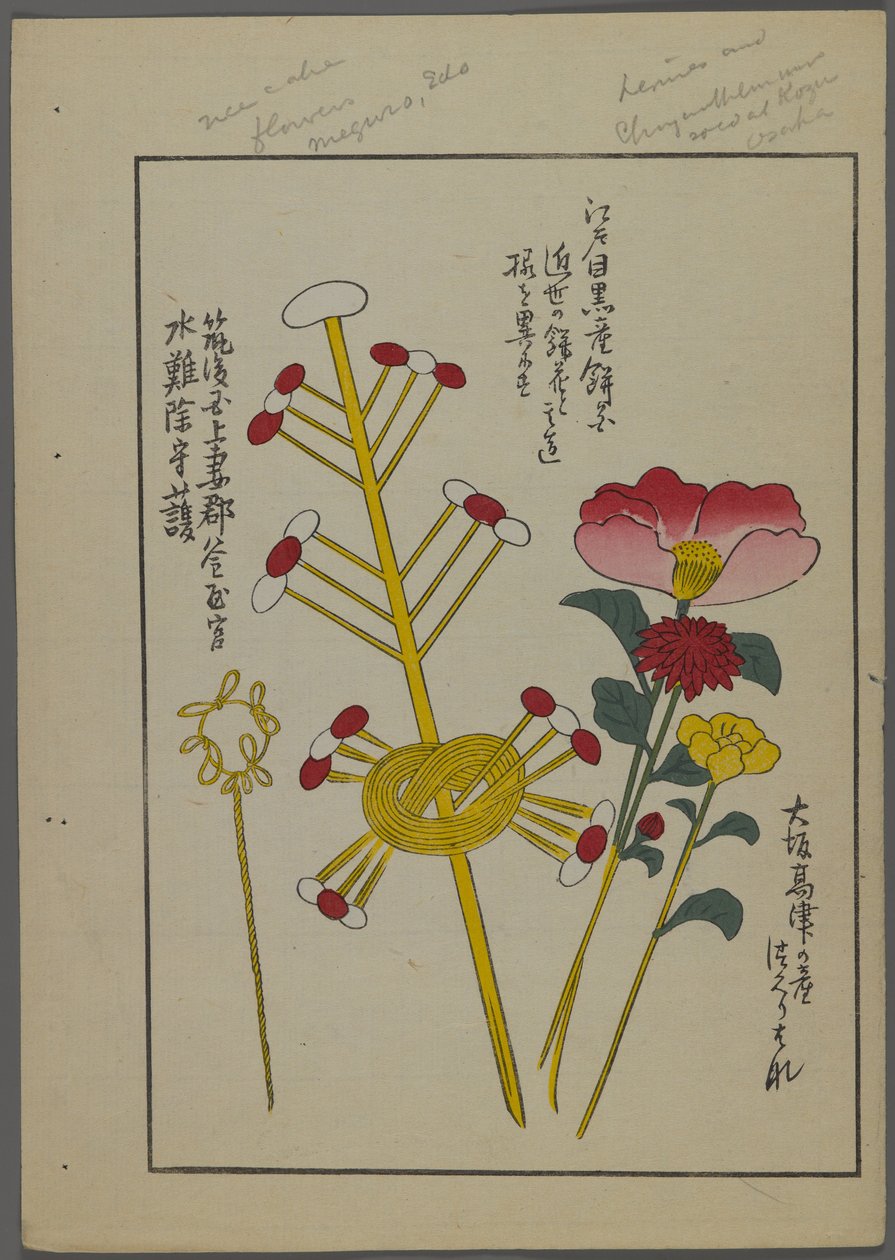 日本のおもちゃ、清水清風の海の友（A Childs Friends）、1891-1923年。花、結び目。 作： 清水誠風