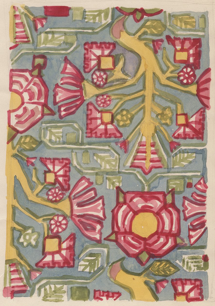 花柄、c1950。 作： シャーリー・マーカム