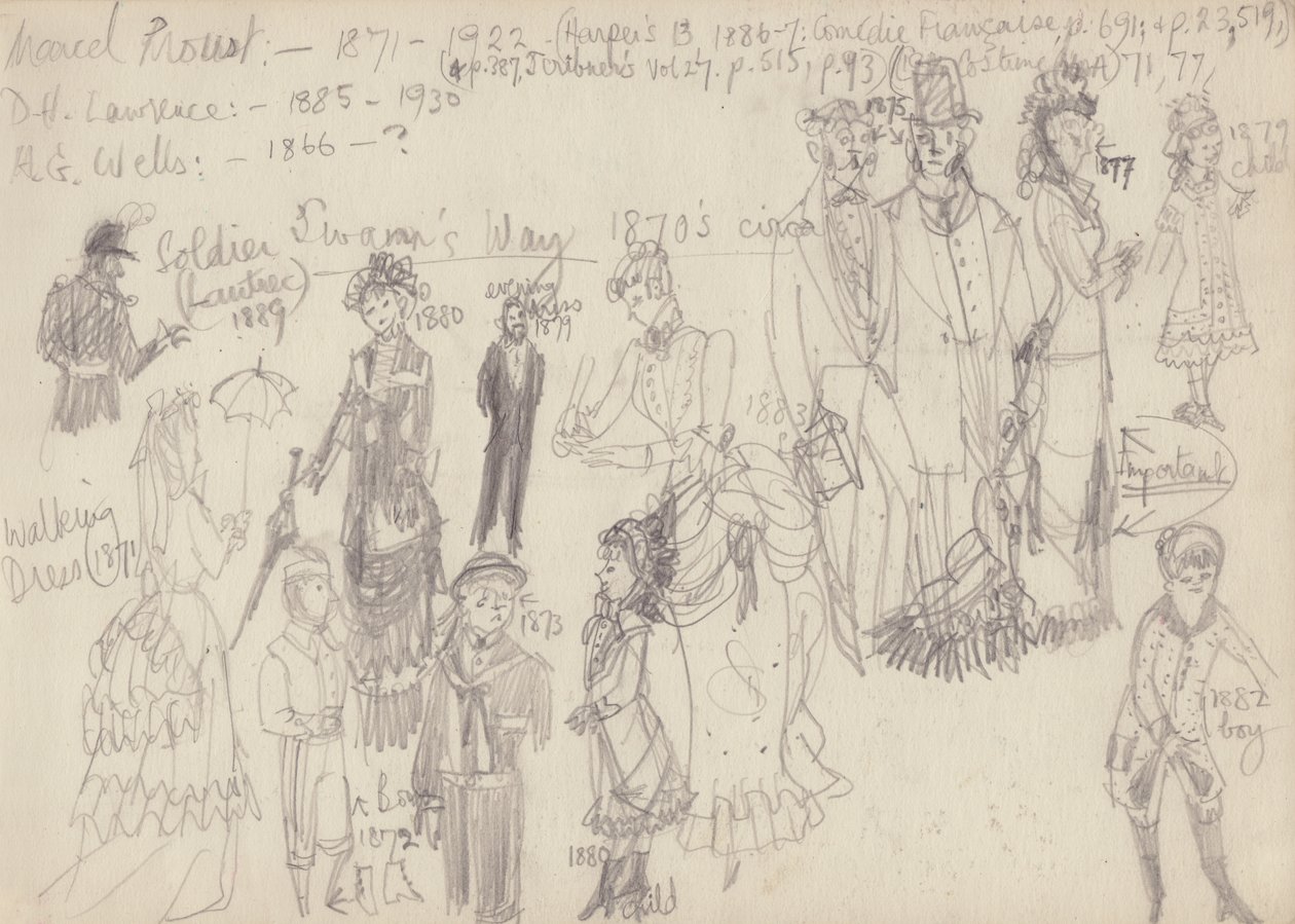 歴史的な衣装、c1950。 作： シャーリー・マーカム