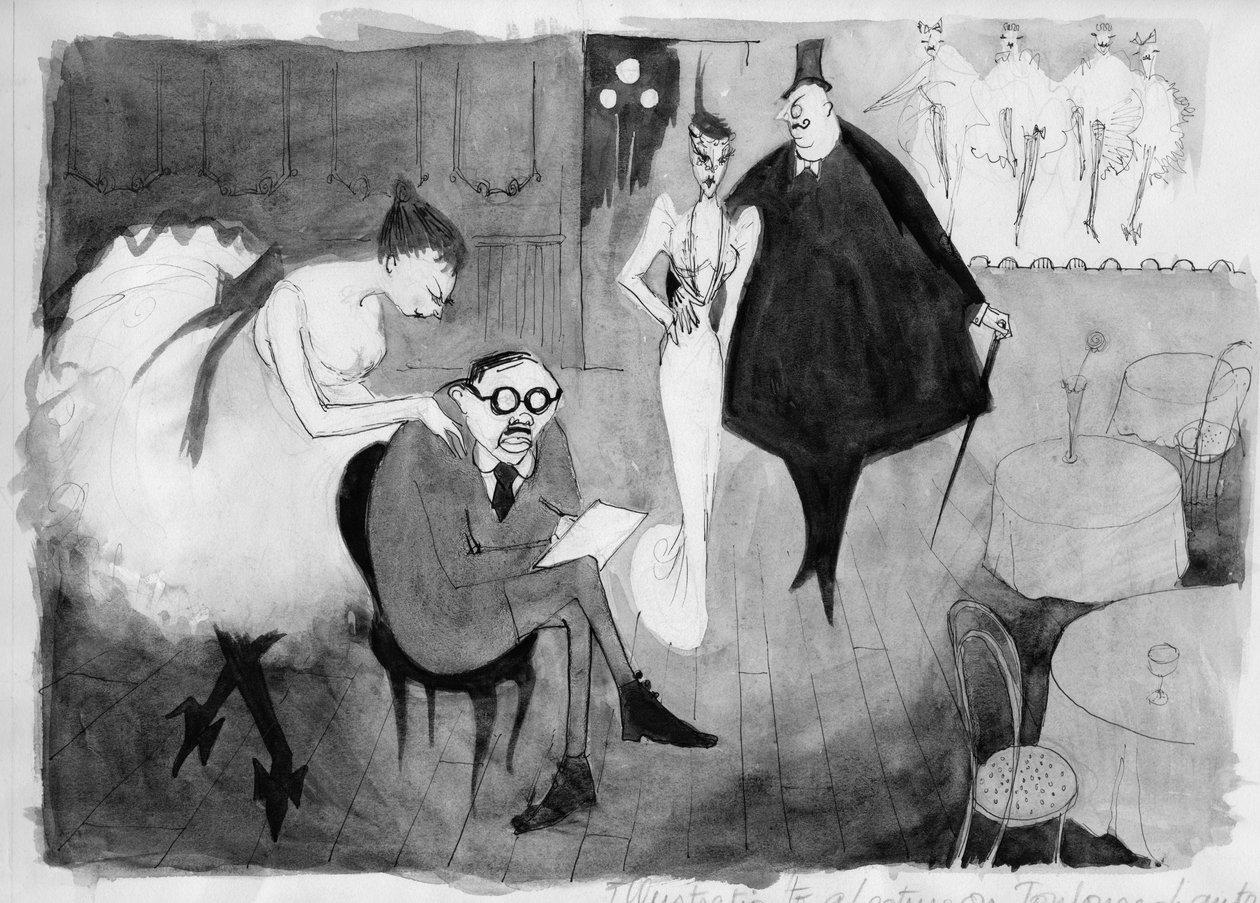 「トゥールーズ＝ロートレックに関する講義の挿絵」、1950年頃。 作： シャーリー・マーカム