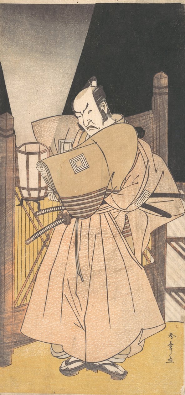 武士の役割の市川團蔵IV、ca。 1785年。 作： 春章