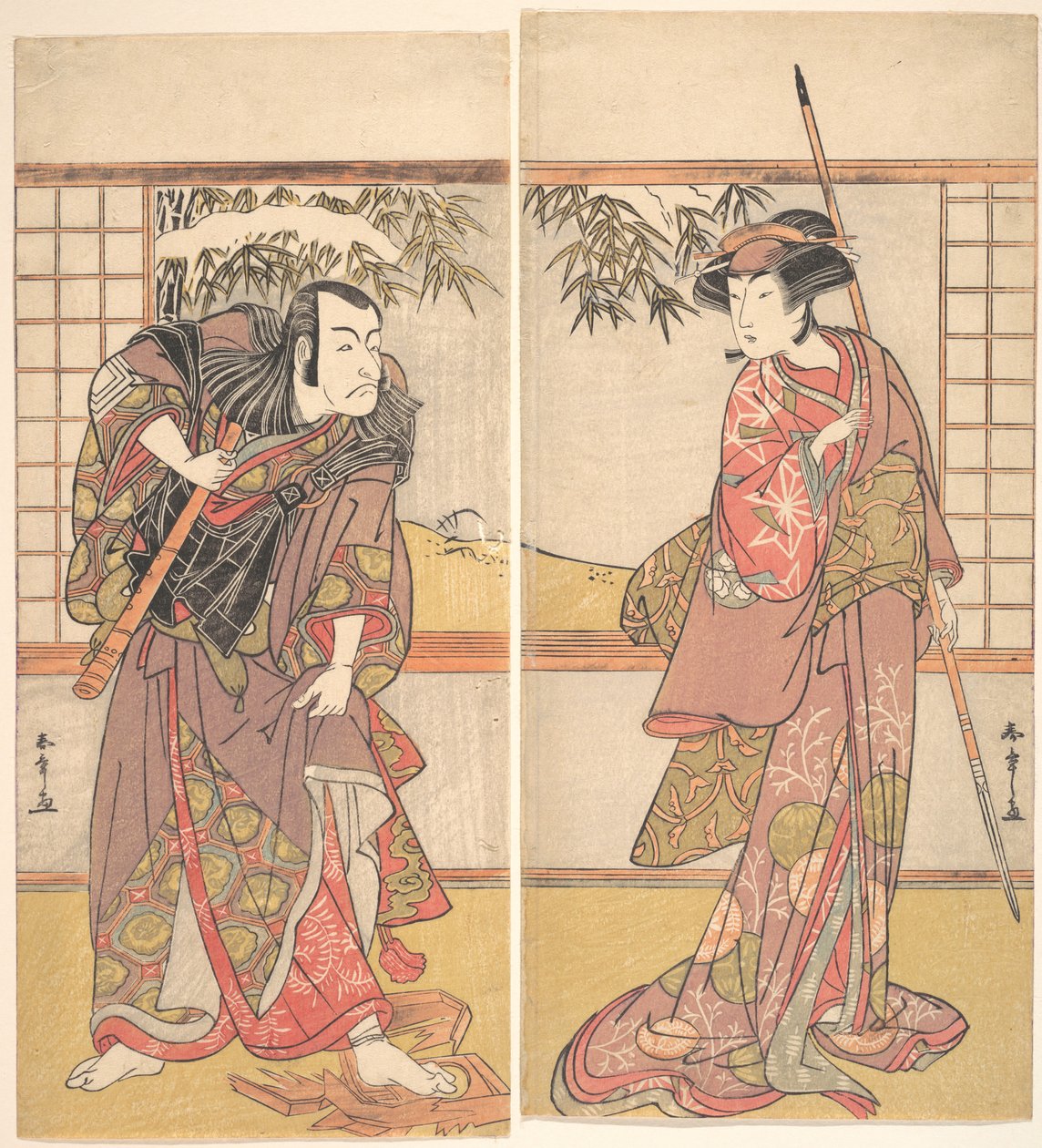 歌舞伎 あｃとｒｓ 長川 常夜 いい 案ｄ 市川 団ジュロ Ｖ、 か。 １７８０ｓ。 作： 春章