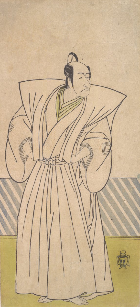 18世紀後半の高位武士としての五代目市川團十郎。 作： 春章