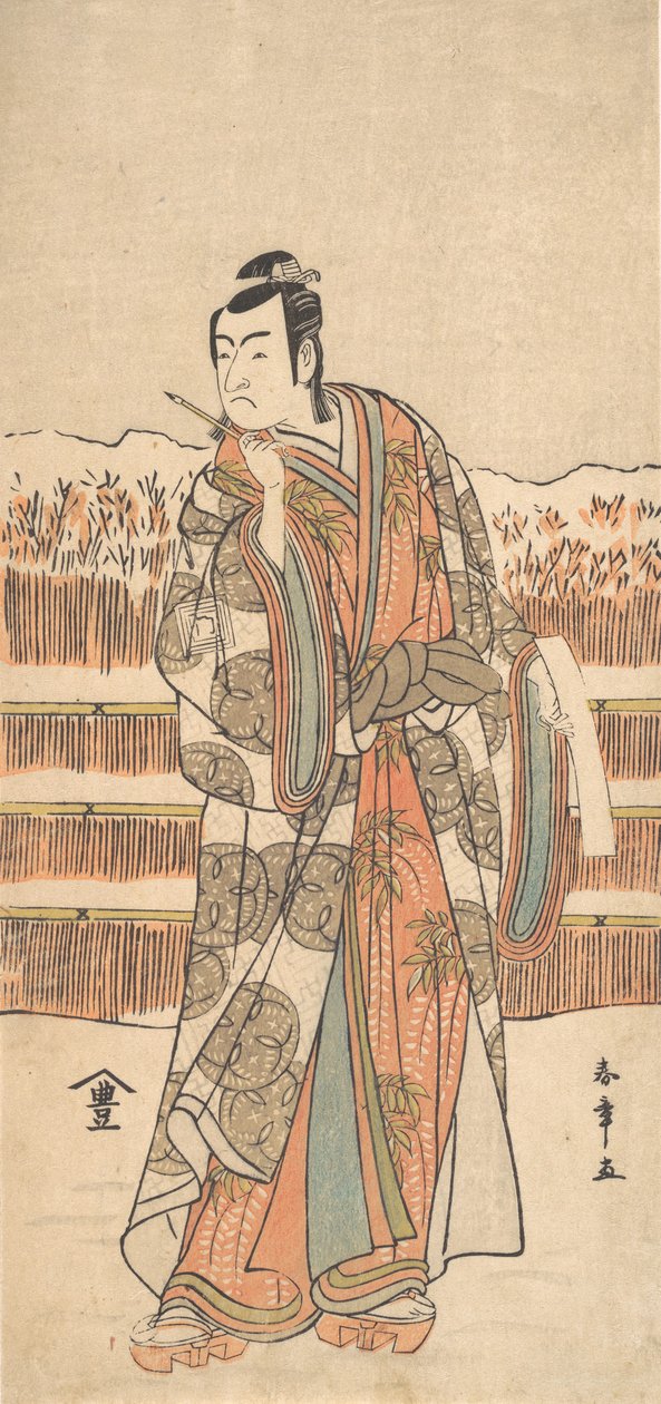 二代目市川門之助 雪中高官 1786-87。 作： 春章