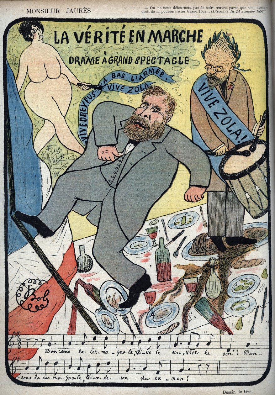 ドレフュス事件-Monsieur Jaures-La Verite en marche, drama a grand spectacle- vivid Dreyfus, Vive Zola, a bas l