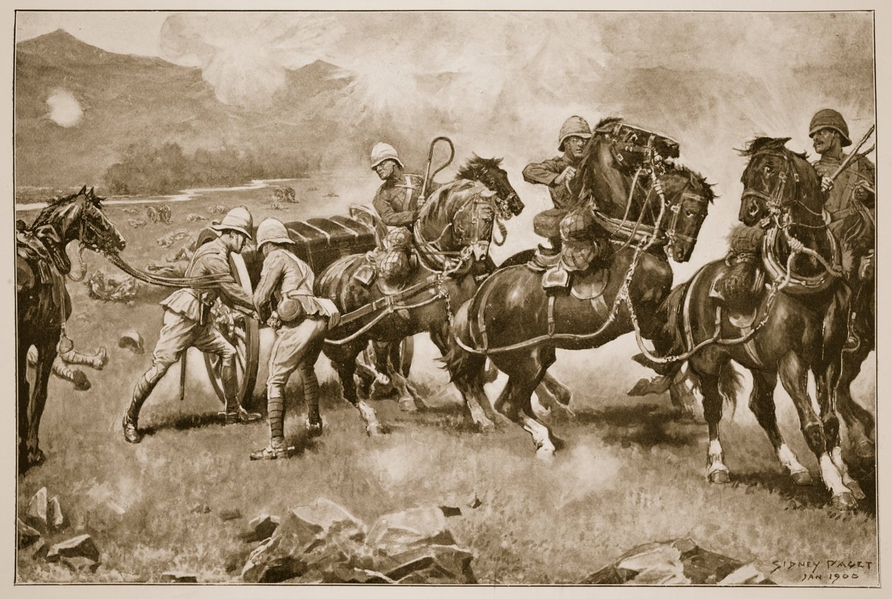 コレンソの戦い-1900年に第14バッテリーと第66バッテリーの銃を救う最後の必死の試み 作： シドニーパジェット