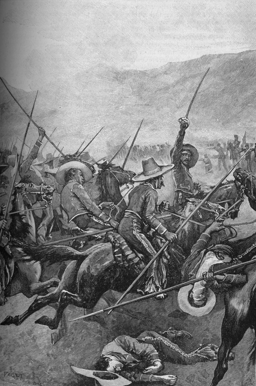 メキシコのランサーがイリノイ兵士を起訴、1902 作： シドニーパジェット