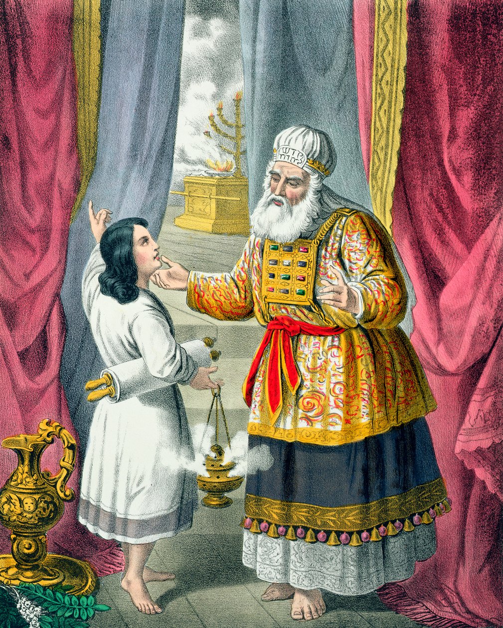 1870年代、彼のビジョンについてサミュエルに質問するエリ 作： Siegfried Detlev Bendixen