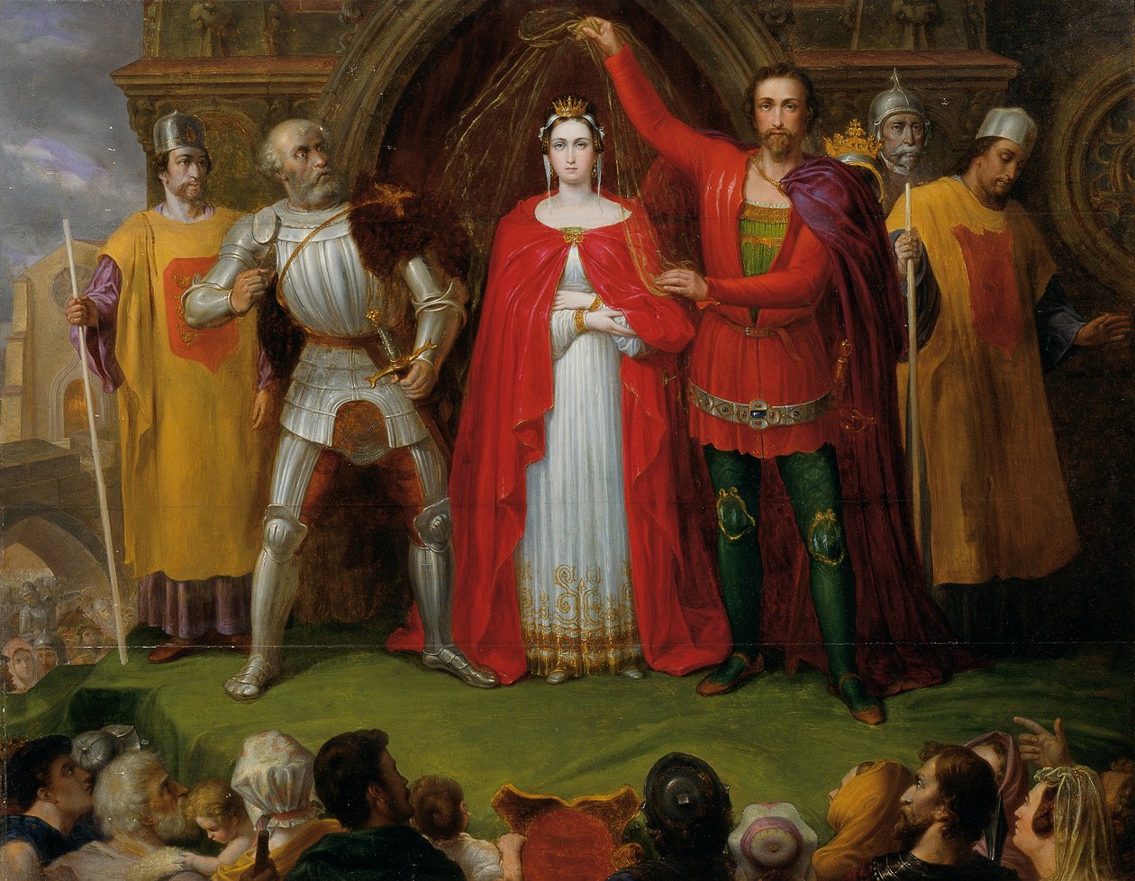 イングランド王アルフレッド大王の結婚式 作： Sigmund Ferdinand von Perger