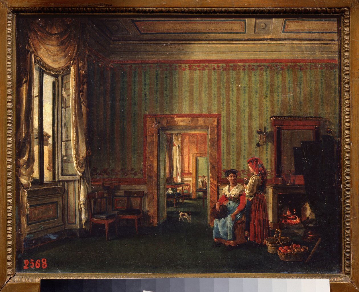 ローマ (イタリア) のアレクサンドル ガリツィン王子 (ゴリツィン) (1723-1804) の家の内部。 Sylvester Feodosiyevich Shchedrin（Sylvester Shchedrin）（1791-1830）による絵画、キャンバスに油彩 作： シルベストル・フェドシエビッチ・シュチェドリン