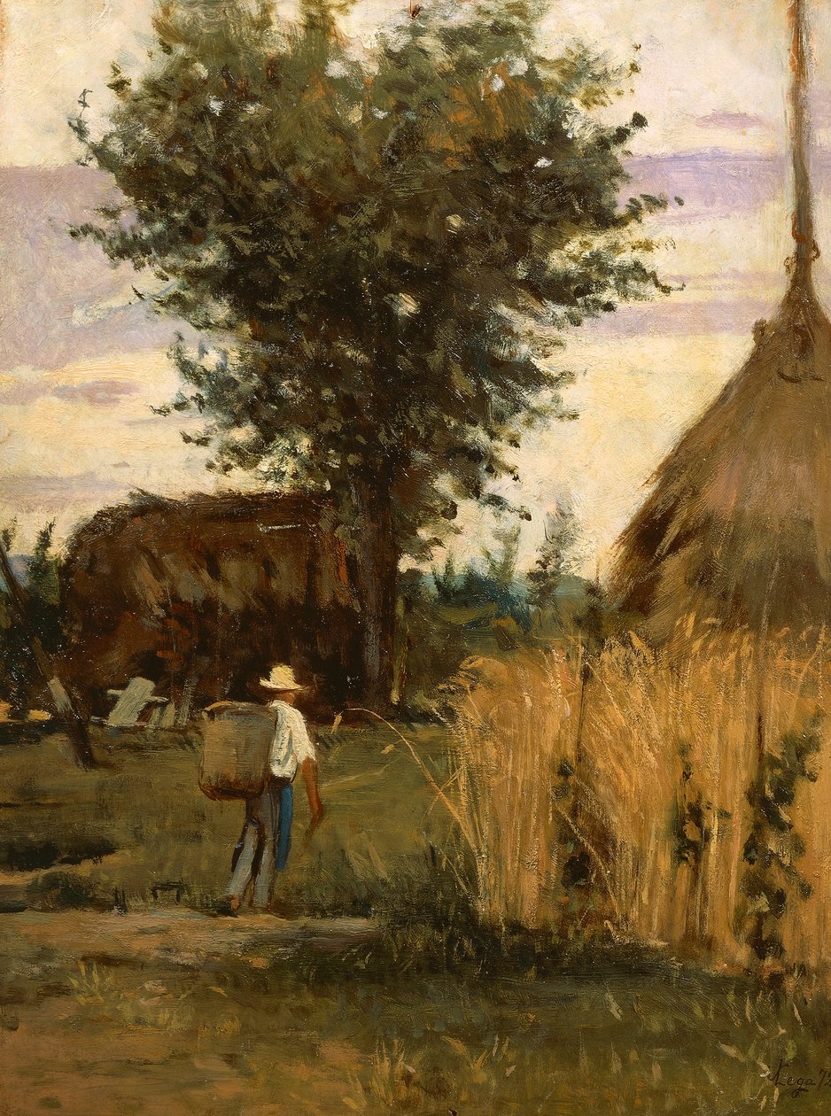 Barnyard, by Silvestro Lega 作： シルベストロ・レガ