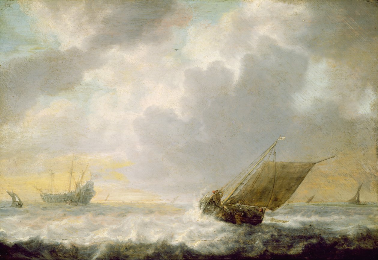 海景、1650年頃 作： シモン・デ・フリーガー