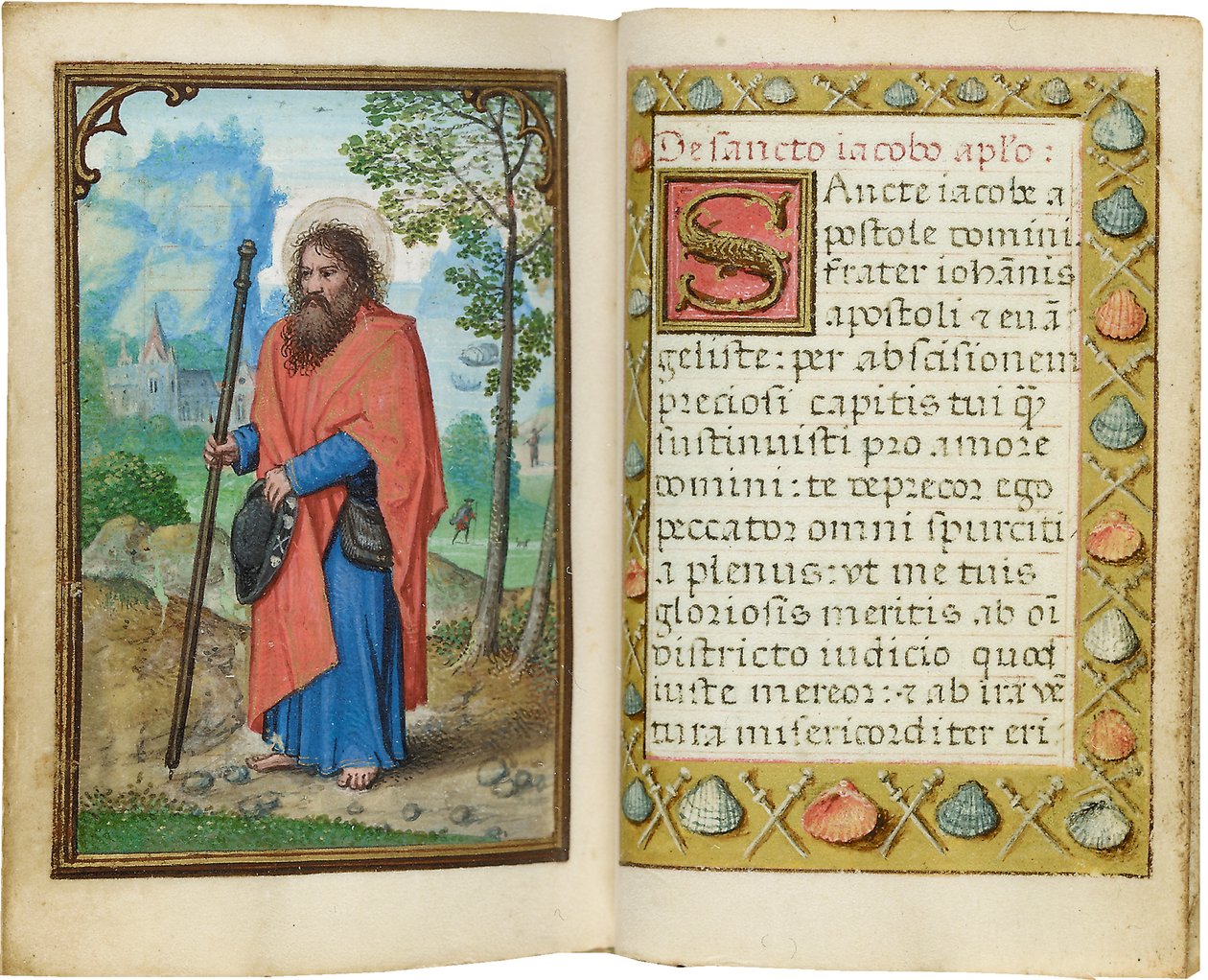 ミニチュア時祷書のフォリオ、ローマの使用、ブルージュ、1530-35 作： サイモン・ベニング
