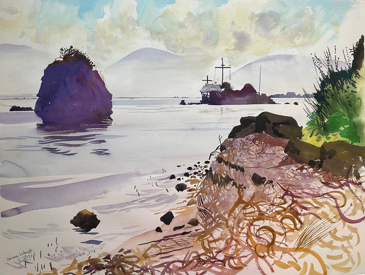 イオニア諸島, 2008 （水彩） 作： サイモン・フレッチャー