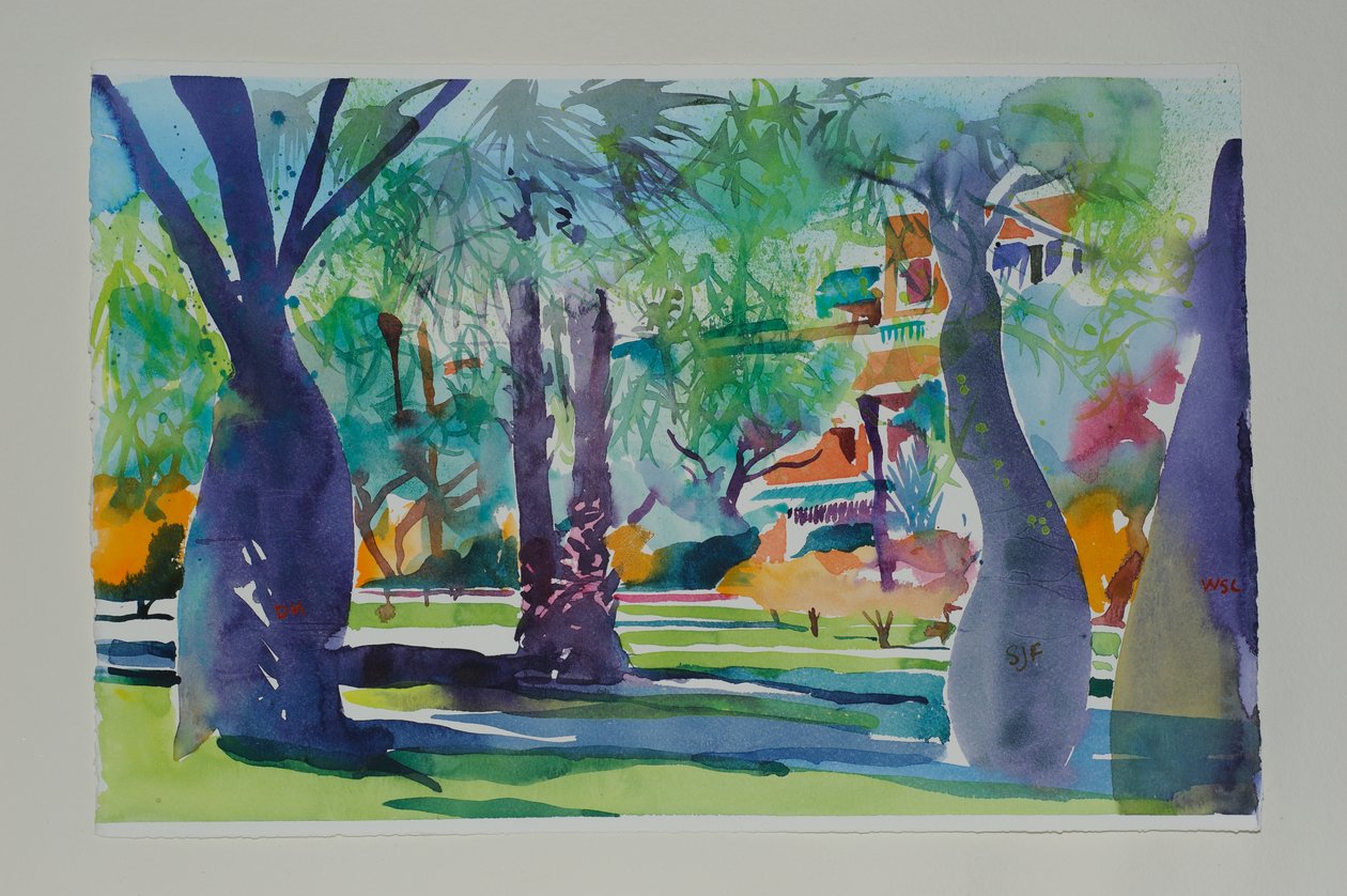 マムーニアの画家たち, 2010 （紙に水彩画） 作： サイモン・フレッチャー