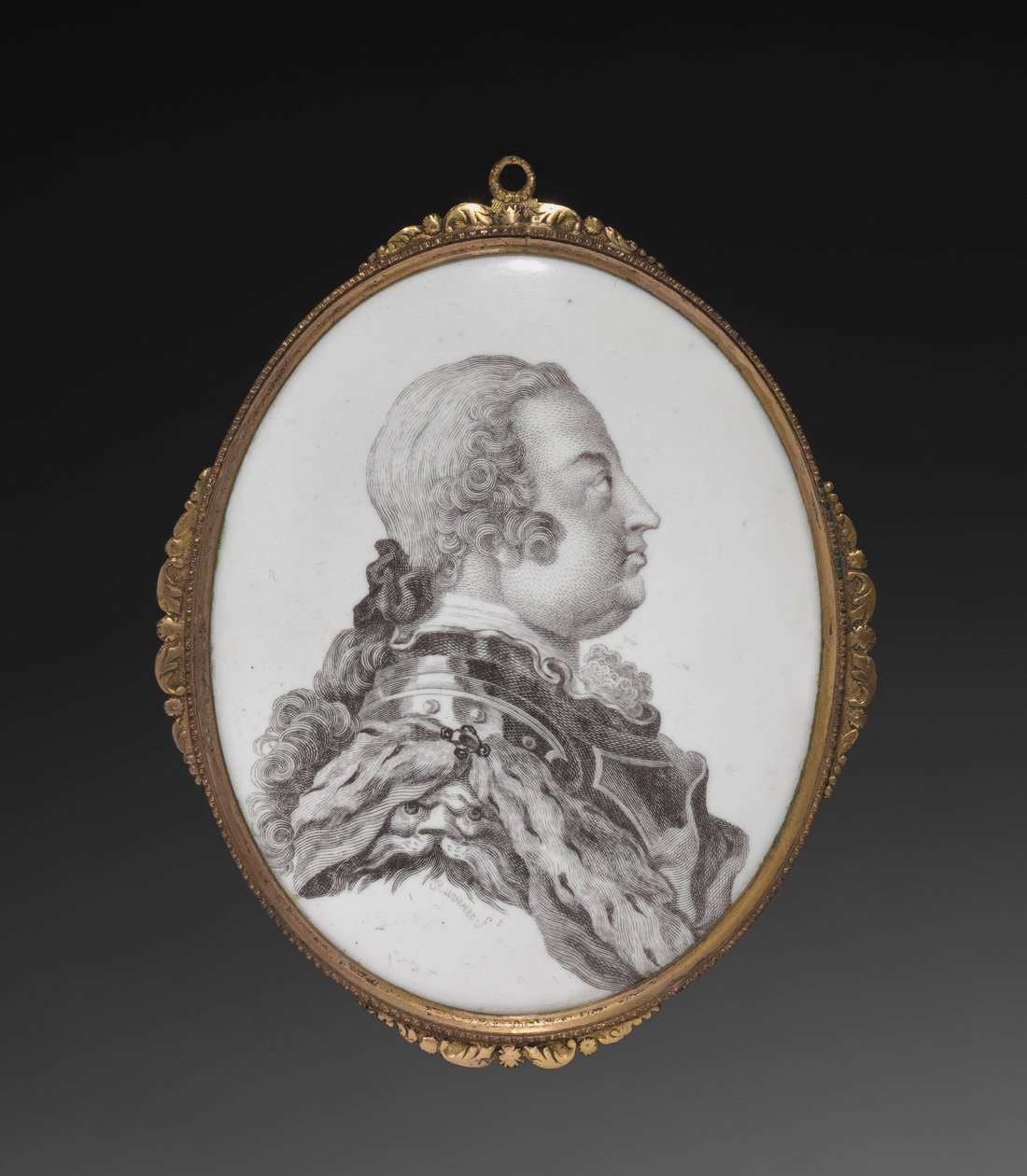 オーバル プラーク、カンバーランド公、c. 1755年。 作： サイモン・フランソワ・ラヴェネ