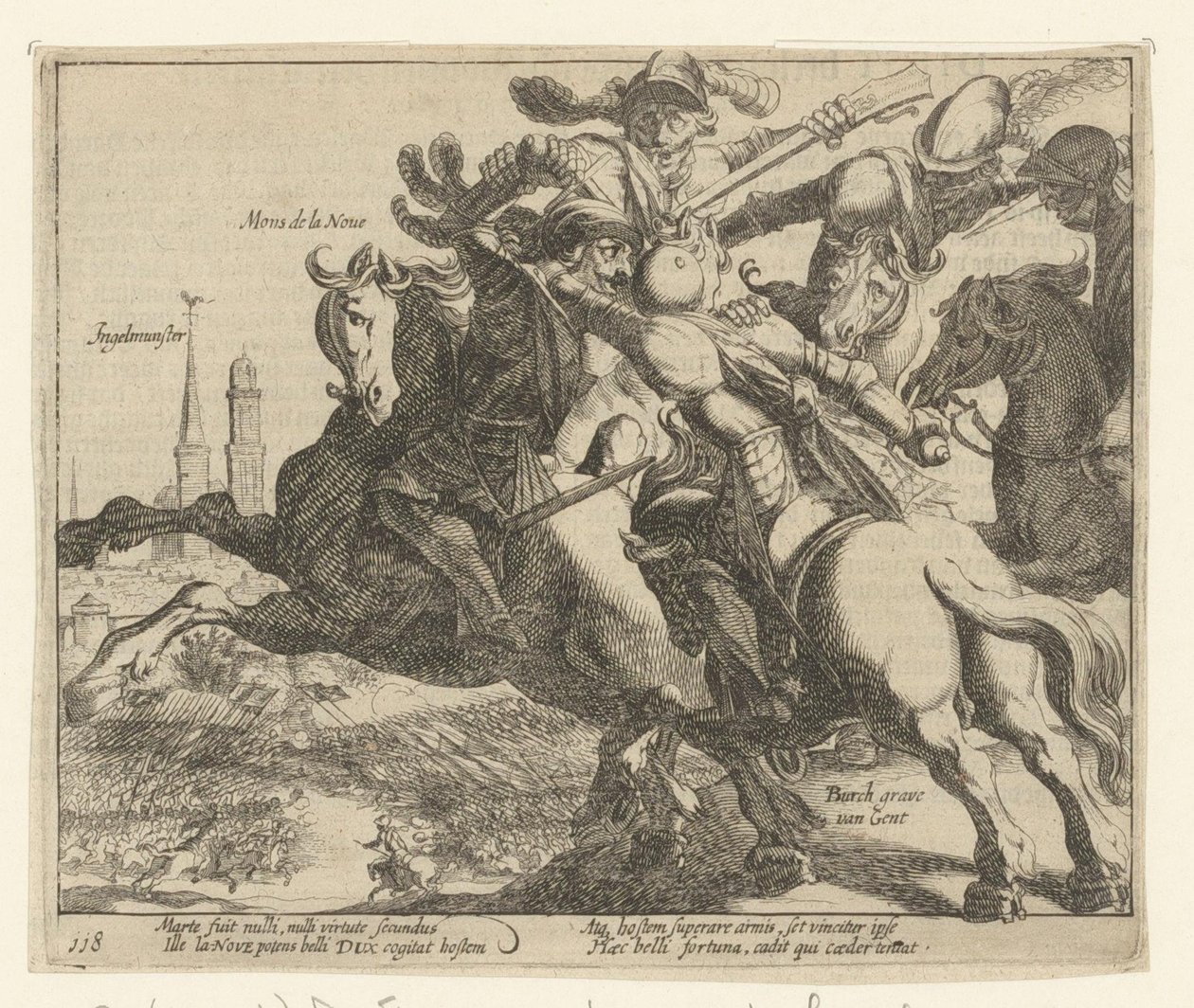 1580年、インゲルムンスターの戦いで捕虜となったフランソワ・ド・ラ・ヌー 作： シモン・フリシウス