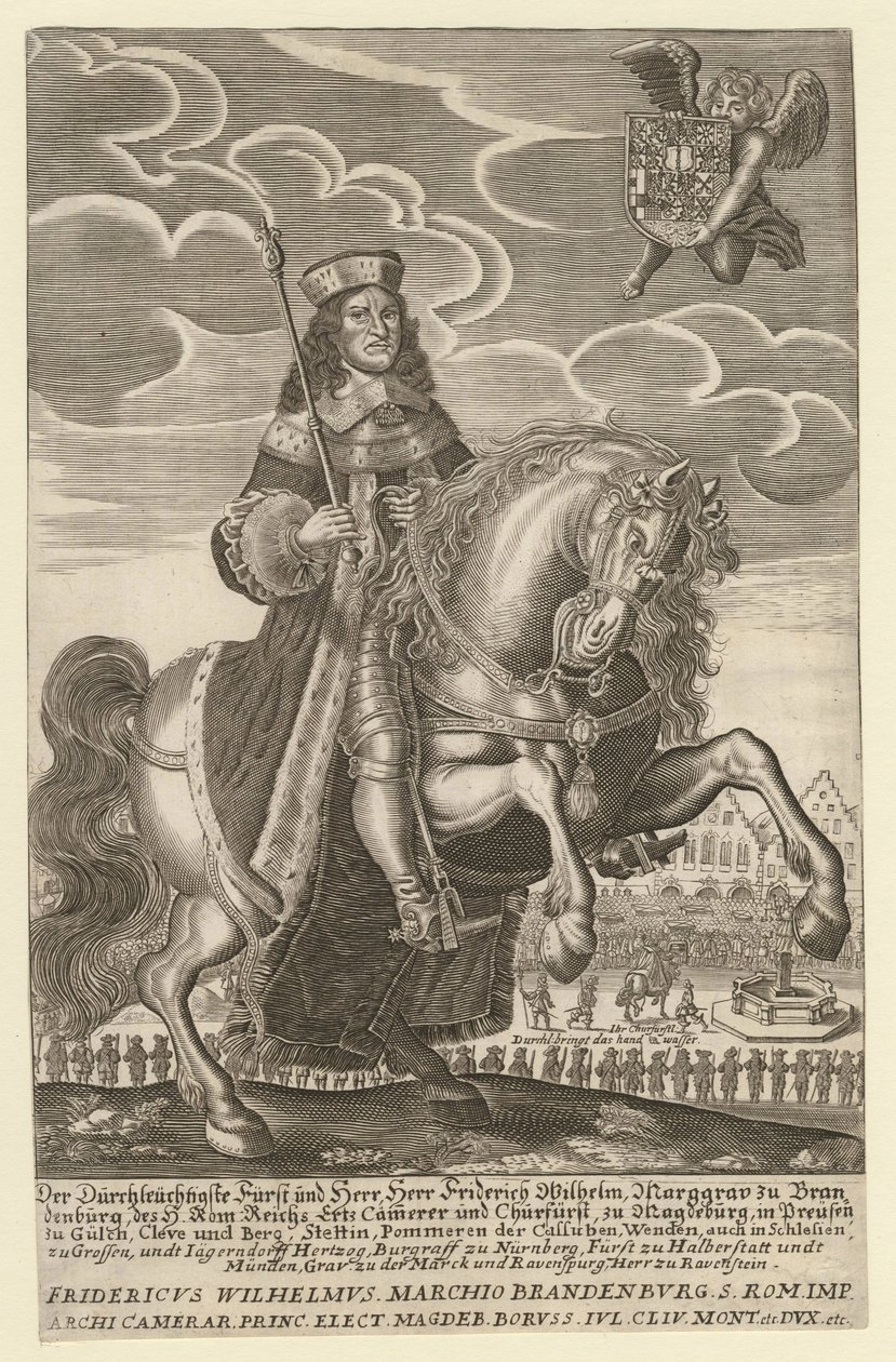 Frederic-Guillaume Ier de Brandebourg - (Frederic Guillaume) フレデリック ウィリアム (1620-1688)、プロイセン公ブランデンブルク選帝侯 - グリム、サイモン (1680 年頃活動) - 1680 - 銅版画 - 29,4x18,9 - プライベートコレクション 作： サイモン・グリム