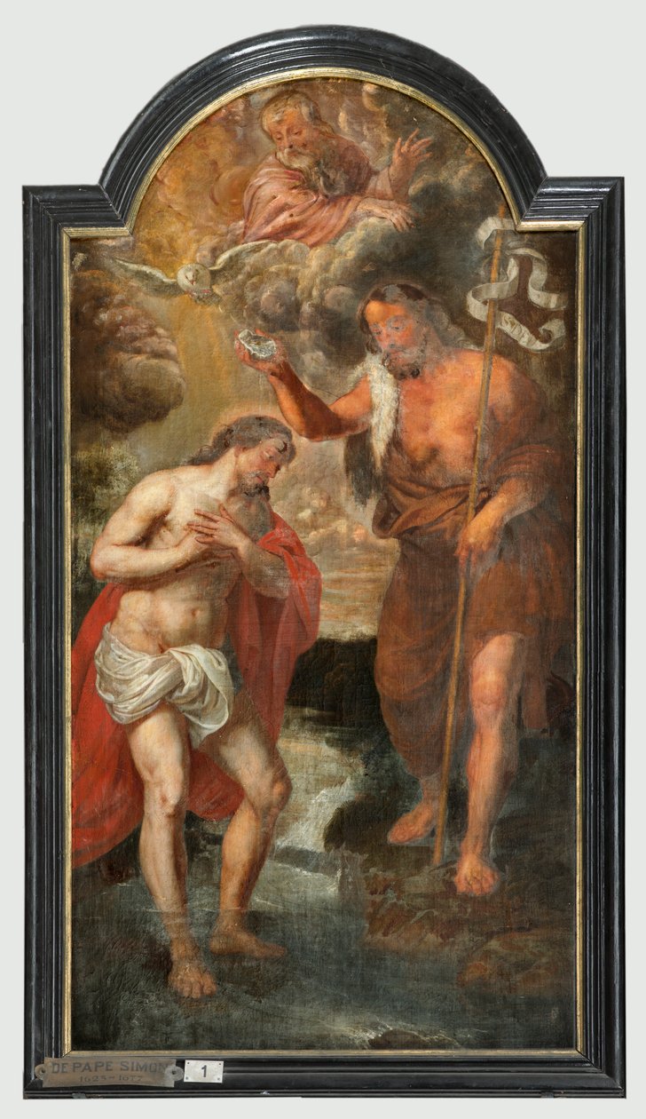 教区教会 (Sint-Walburgakerk)。 絵画、トリプティク。 シモン・ド・パプ(?)。 キリスト教徒の奴隷をトルコ人に償還する。 作： サイモン2世デパペ
