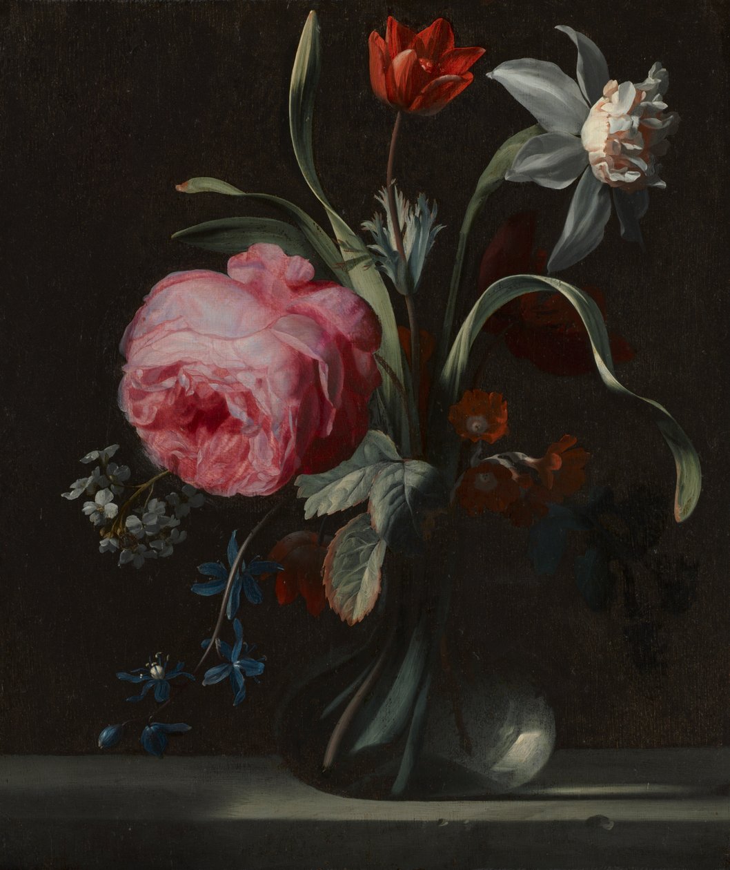 花瓶の花 1669年頃 油彩・木 作： サイモン・ピーテルズ・フェルスト