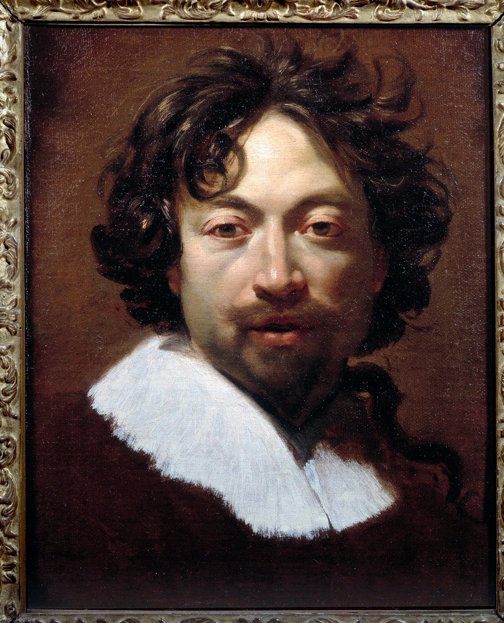 シモン・ヴーエ（1590-1649）の自画像、1626-1627年頃、45x36cm、リヨン、Musee des Beaux Arts 作： サイモン・ヴエ