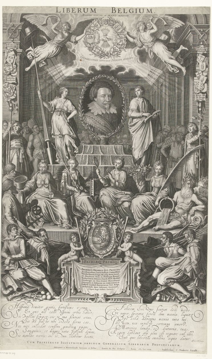 宗教と自由の守護者としてのフレデリック・ヘンドリック、1628年 Liberum ベルギー (オブジェクトのタイトル) 作： シモン・ファン・デ・パス