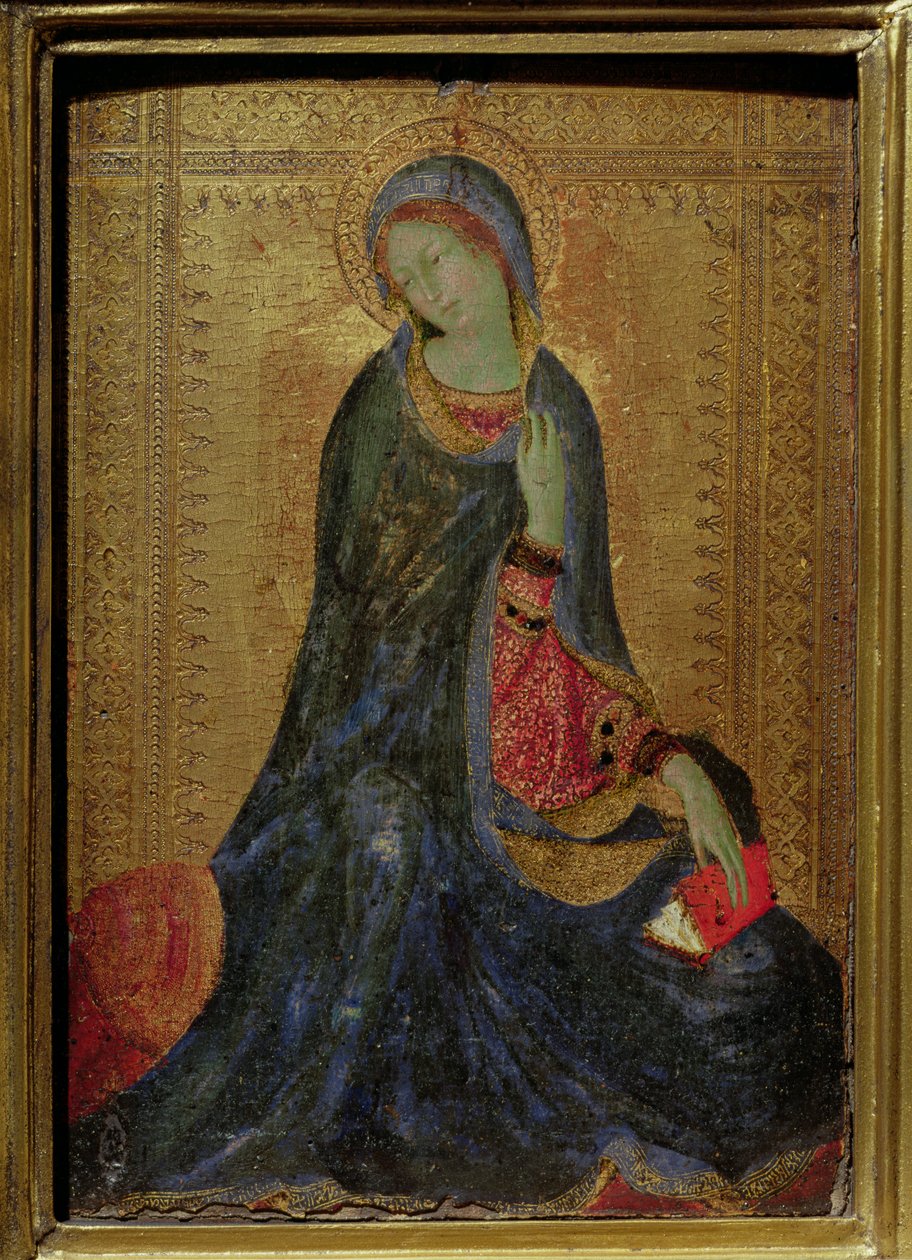 Virgin Annunciate、ディプティクの右側パネル、1340-44（パネル上のテンペラ） 作： シモーネ・マルティーニ