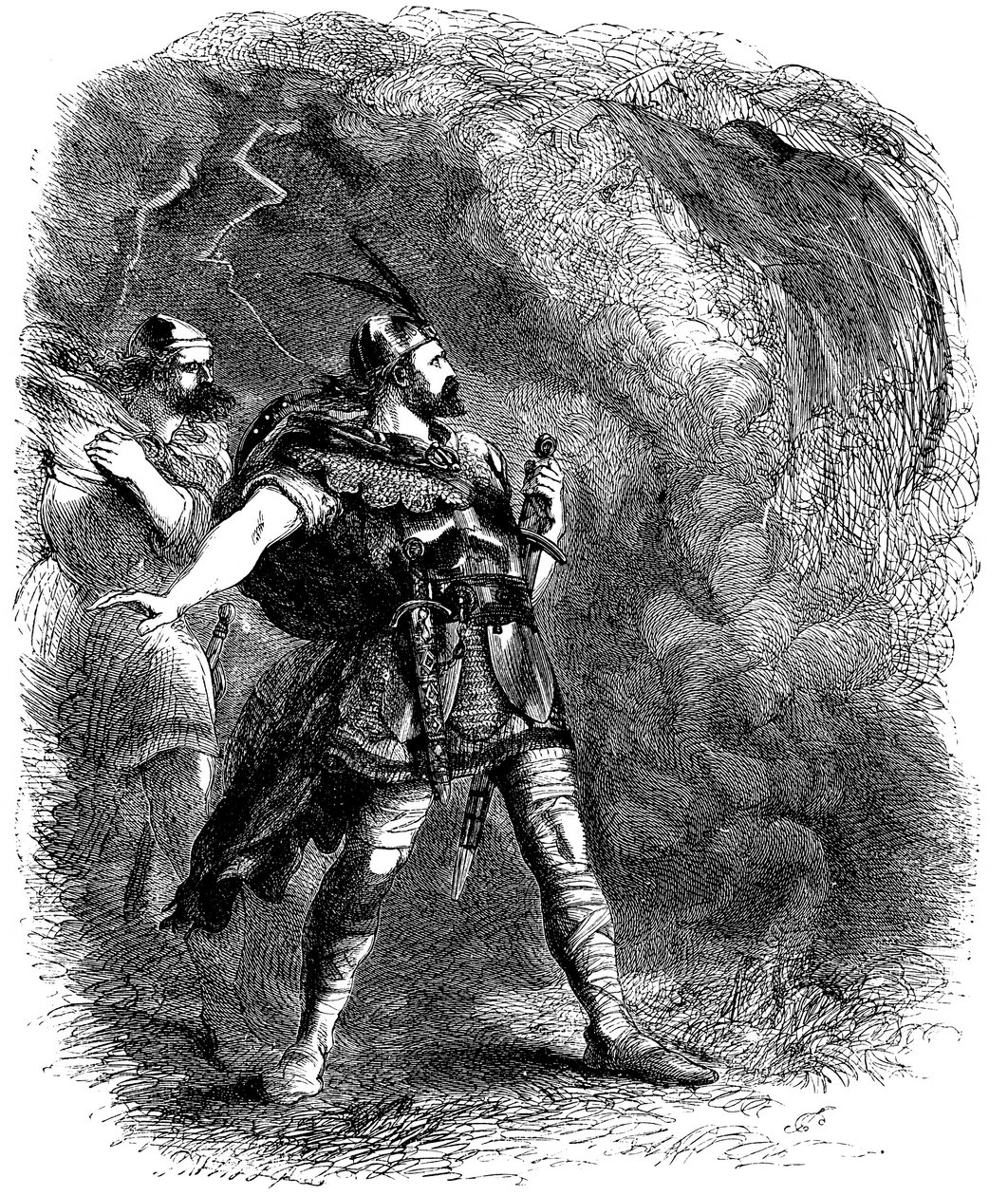 3 人の魔女に出会うマクベスとバンクォー、1858 年 作： ジョン・ギルバートir